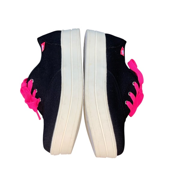 Rocket Dog Platform Sneakers Canvas‎ Lace Up Casual Shoes Black Pink Size 8.5 - Picture 8 of 10